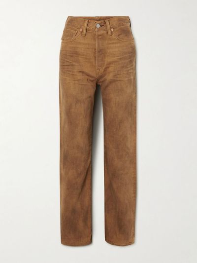 RRL High-rise straight-leg jeans