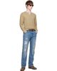 RRL RRL Beige Waffle-Knit Henley - 4