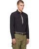 RRL RRL Black Cotton Twill Western Shirt - 2