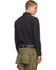 RRL RRL Black Cotton Twill Western Shirt - 3