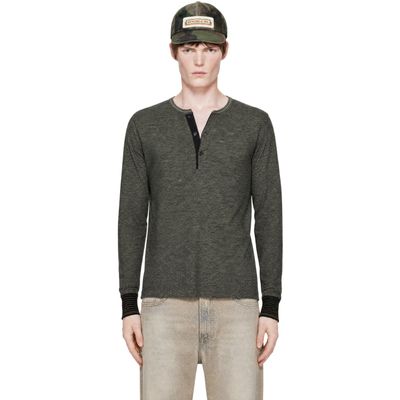 RRL RRL Black Indigo Jacquard Henley