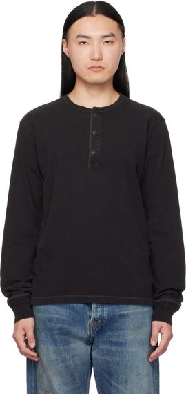 RRL RRL Black Indigo Jersey Henley