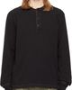 RRL RRL Black Indigo Jersey Henley Shirt - 1