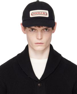RRL RRL Black Logo-Patch Denim Trucker Cap