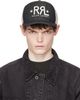 RRL RRL Black Ranch Logo Denim Trucker Cap - 1
