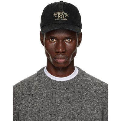 RRL RRL Black 'RRL' Ranch Logo Sportsman Cap