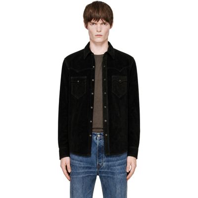 RRL RRL Black Suede Western Jacket