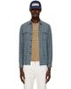 RRL RRL Blue & Gray Check Cotton Shirt - 1