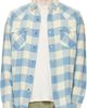 RRL RRL Blue & Off-White Slim Fit Plaid Twill Western Shirt - 1