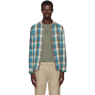 RRL RRL Blue & White Check Shirt