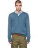 RRL RRL Blue Button Placket Henley - 1