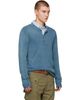 RRL RRL Blue Button Placket Henley - 2