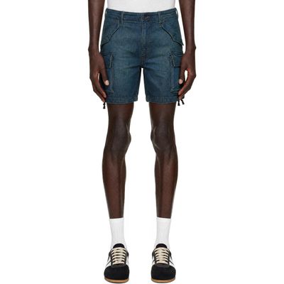 RRL RRL Blue Cargo Denim Shorts