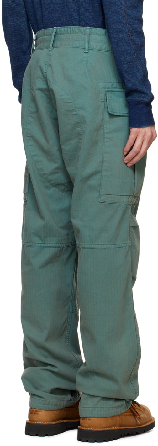 RRL - Blue Herringbone Twill Cargo Pants