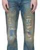 RRL RRL Blue High Slim Brannon Distressed Jeans - 1
