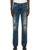 RRL RRL Blue High Slim Distressed Jeans - 1