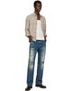 RRL RRL Blue High Slim Distressed Jeans - 4