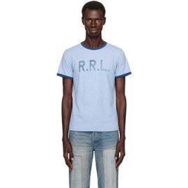 RRL RRL Blue 'RRL' Cotton T-shirt