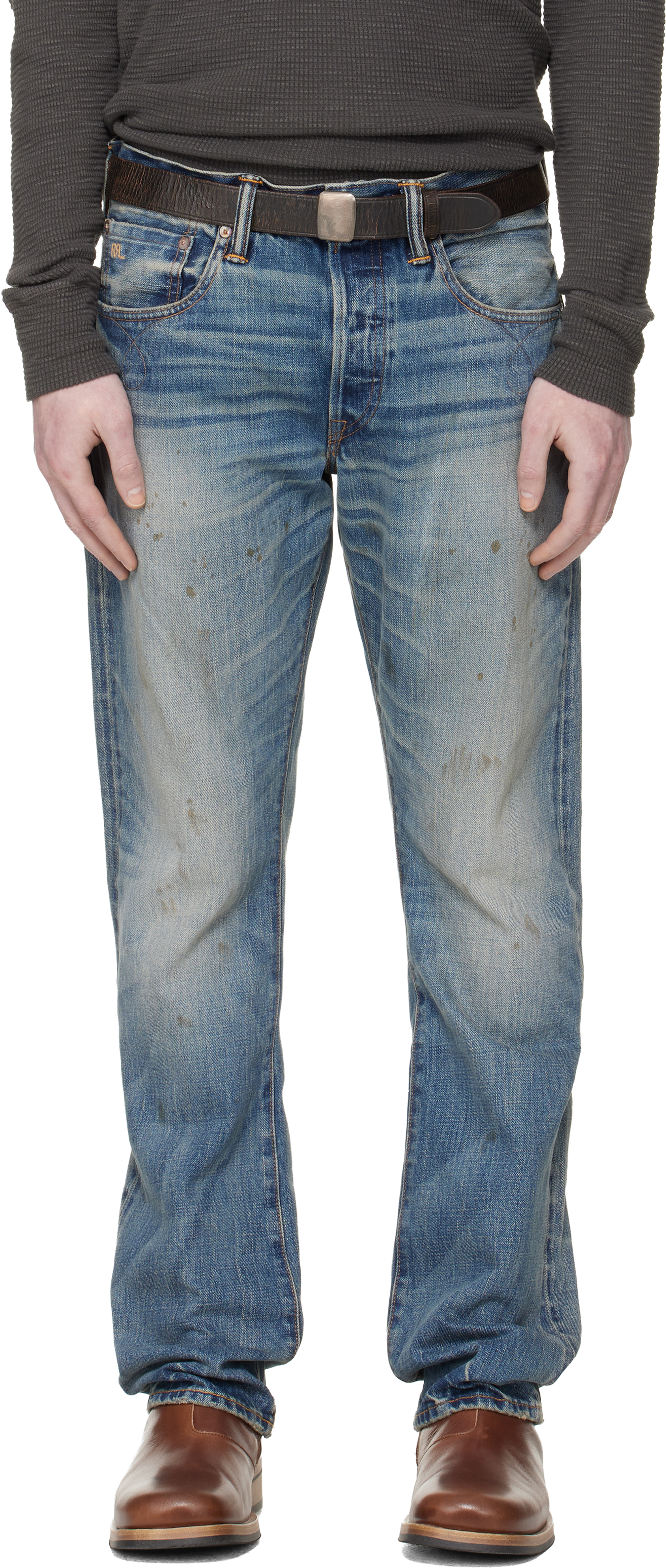 RRL - Blue Slim Boot Briarfield Selvedge Jeans