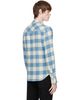 RRL RRL Blue Slim Fit Indigo Plaid Western Shirt - 3