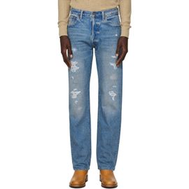 RRL RRL Blue Straight-Leg Jeans