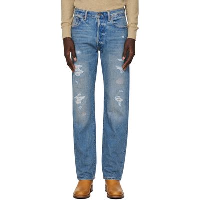 RRL RRL Blue Straight-Leg Jeans