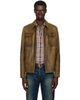 RRL RRL Brown Sheepskin Motor Jacket - 1