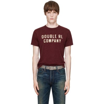 RRL RRL Burgundy 'Double RL Company' T-shirt