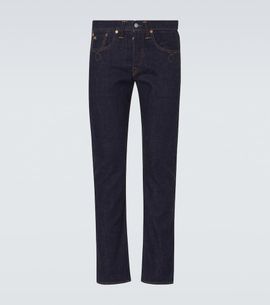 RRL RRL Embroidered slim jeans