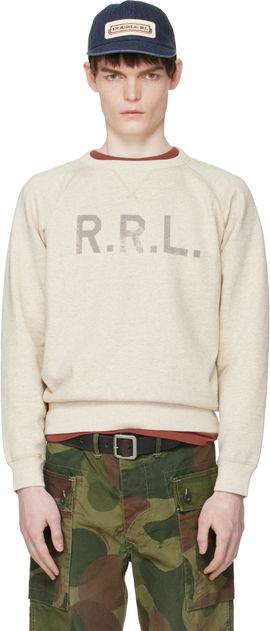 RRL RRL Gray Logo Fleece Sweatshirt