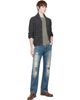 RRL RRL Gray Waffle-Knit Cashmere Shawl Cardigan - 4