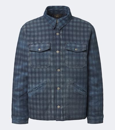 RRL RRL Jacquard plaid denim jacket