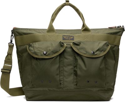 RRL RRL Khaki Nylon Utility Messenger Tote