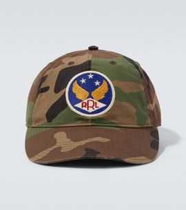 RRL RRL Logo camouflage cotton baseball cap