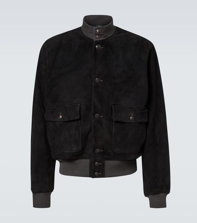 RRL RRL Mason suede bomber jacket