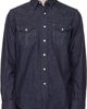 RRL RRL Navy Slim Fit Denim Western Shirt - 1