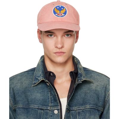 RRL RRL Pink Winged-Logo Twill Ball Cap