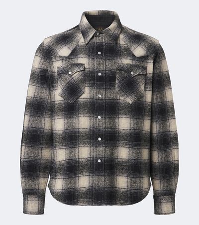 RRL RRL Plaid wool-blend flannel shirt
