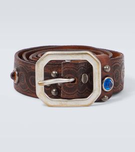 RRL RRL Rasco embellished leather belt