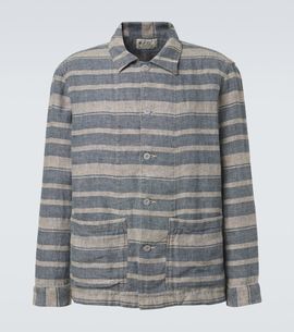 RRL RRL Striped linen overshirt