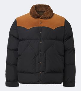 RRL RRL Suede-trimmed puffer jacket