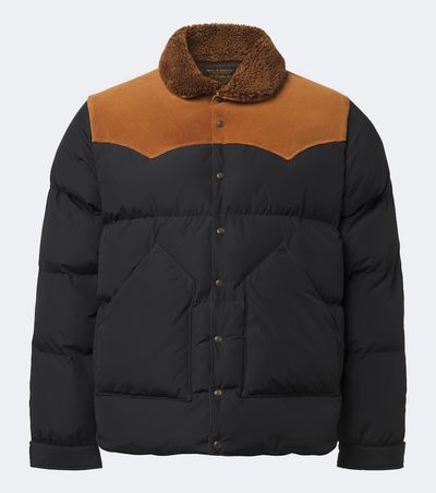 RRL RRL Suede-trimmed puffer jacket
