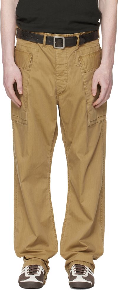 RRL RRL Tan Herringbone Twill Cargo Pants