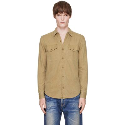 RRL RRL Tan Twill Officer Work Shirt
