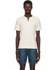 RRL RRL White Waffle-Knit Short Sleeve Henley - 1