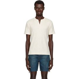 RRL RRL White Waffle-Knit Short Sleeve Henley