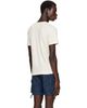 RRL RRL White Waffle-Knit Short Sleeve Henley - 3