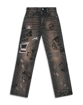 Rta RtA Cotton Logo Graphic Distressed Jeans