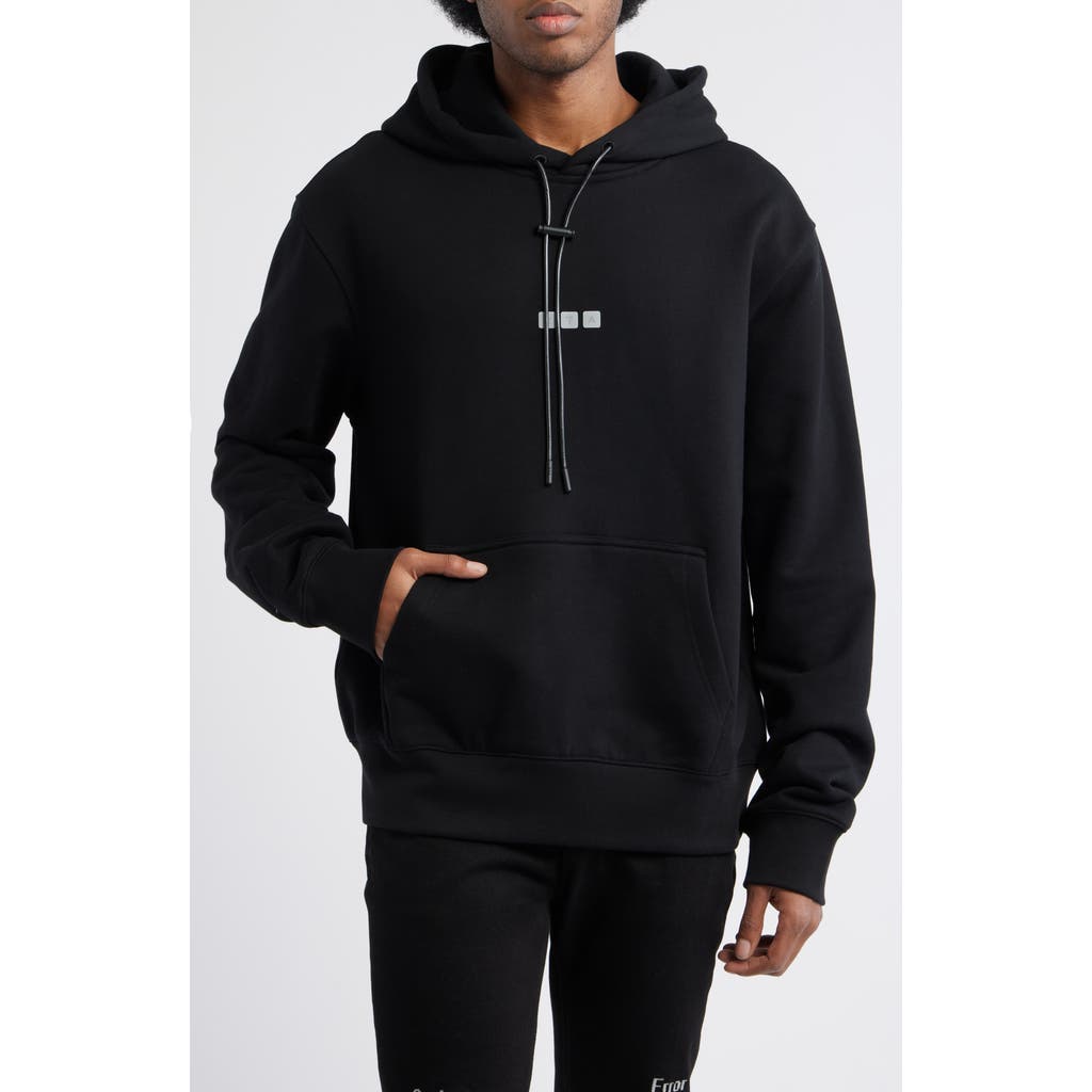 RtA RtA Dion Oversize Black Windows Error Cotton Hoodie 