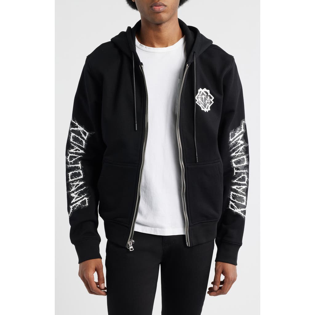 RtA RtA Floyd Black Metal Zip Hoodie